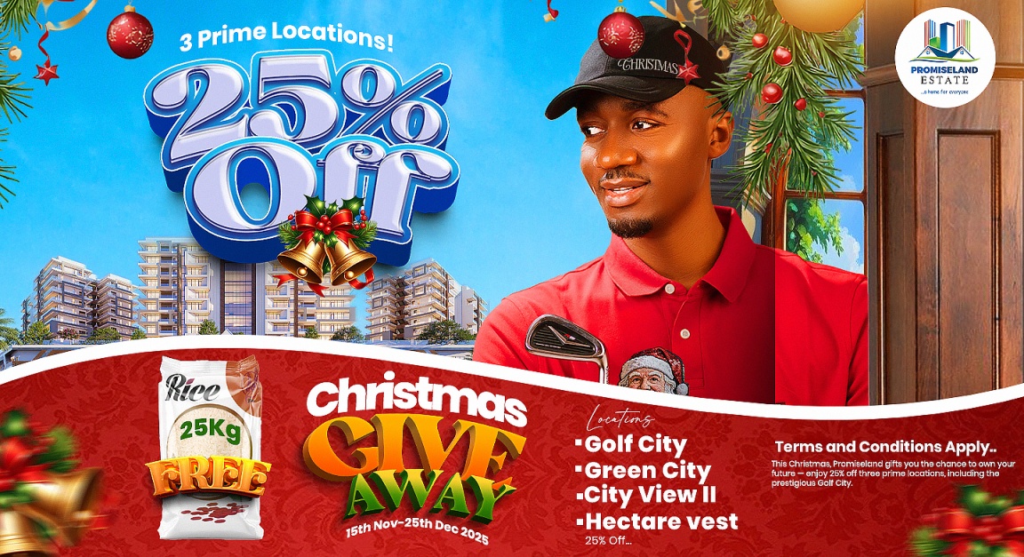 25% OFF THREE PRIME LOCATIONS-GOLF CITY, CITY VIEW 2 AND GREEN CITY THIS CHRISTMAS